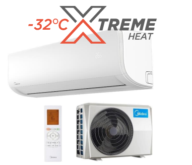 Midea sieninis šilumos siurblys XTREME HEAT MSAGBU-09HRFN8-QRD1GW(GA) + MOX201-09HFN8-QRD6GW 3,26/2,8 kW nuotrauka